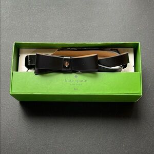 NIB Kate Spade Black Bow Belt Size S/M